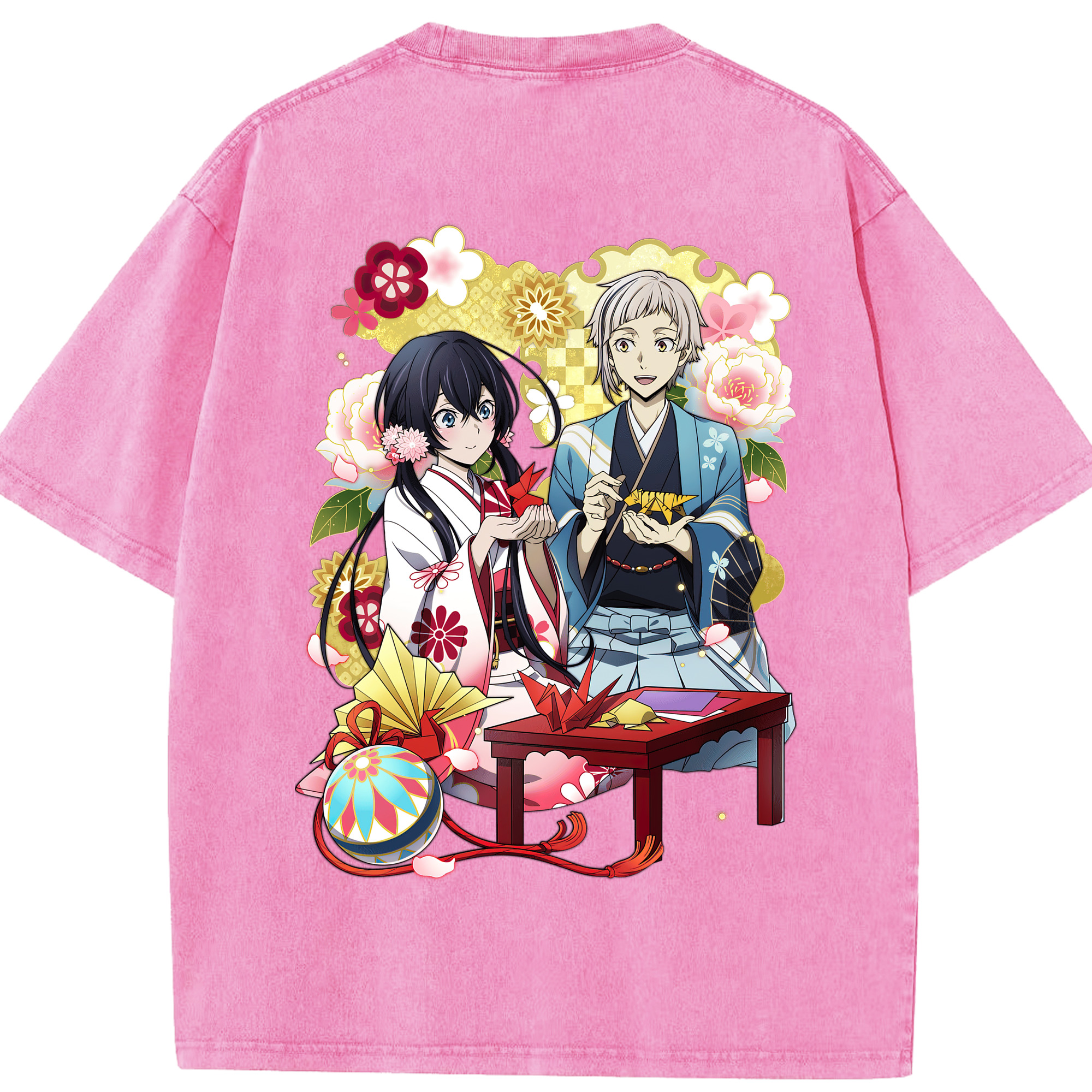 （画像用） 文豪ストレイドッグス Bungo Stray Dogs 綿100% ヴィンテージ風 半袖Tシャツ（背面プリント）